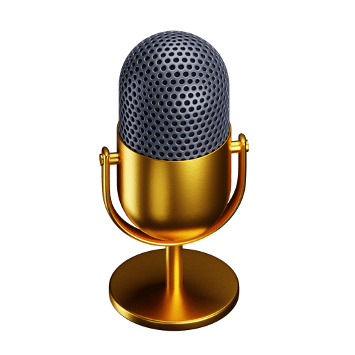 Mic, iso, premium 3D illustration