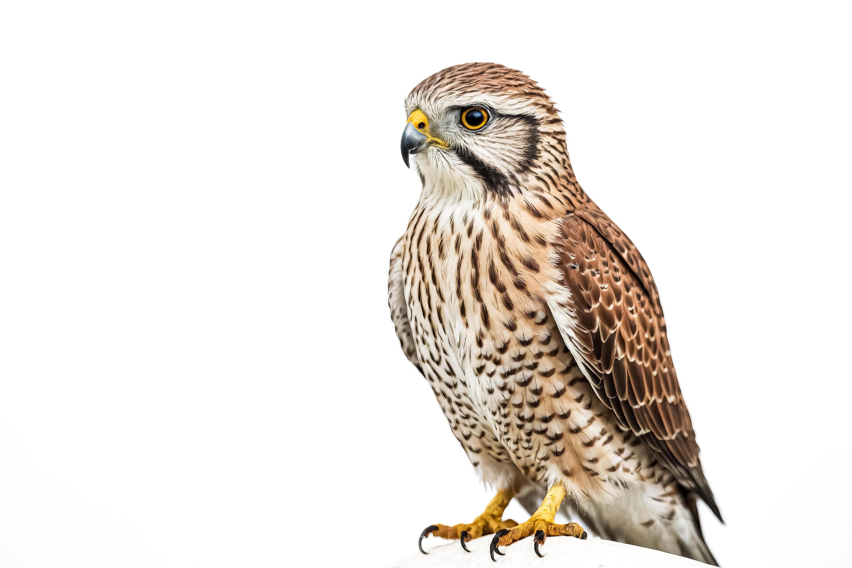 Close-up of a Falcon with Sharp Talons on a White Background Stock Free