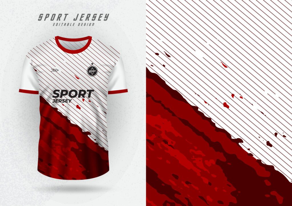 mockup background for sports jersey red pattern Free Vector