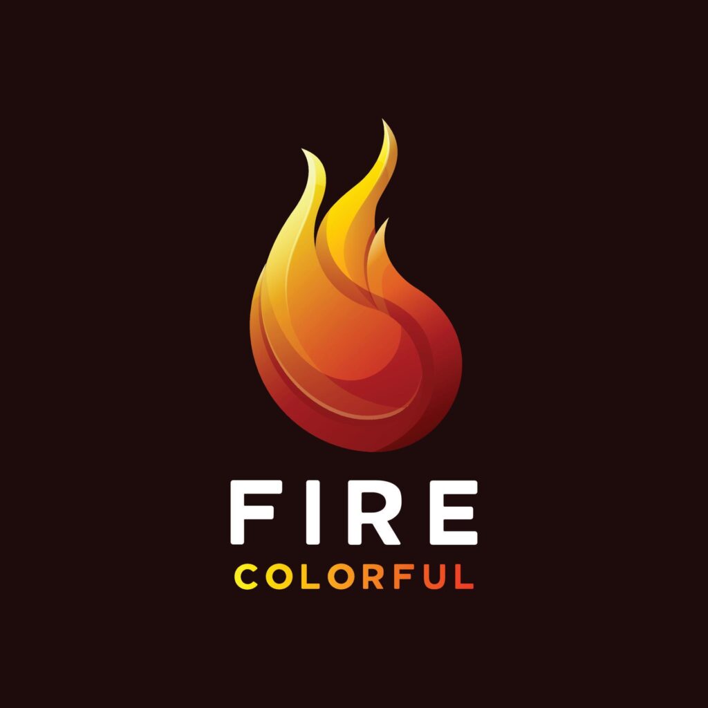 colorful fire logo Stock Free