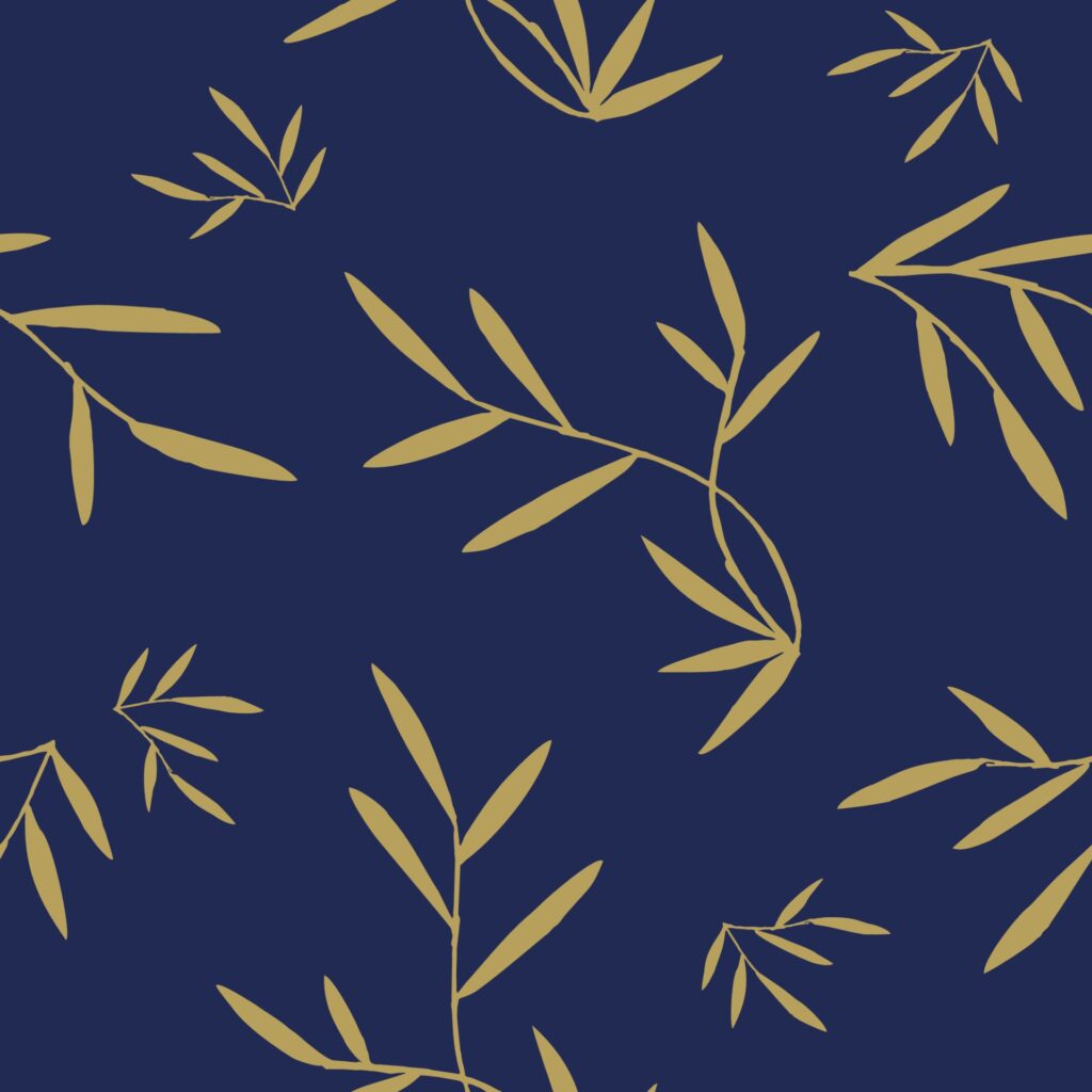 twigs with leaves seamless pattern in flat style Free Vector