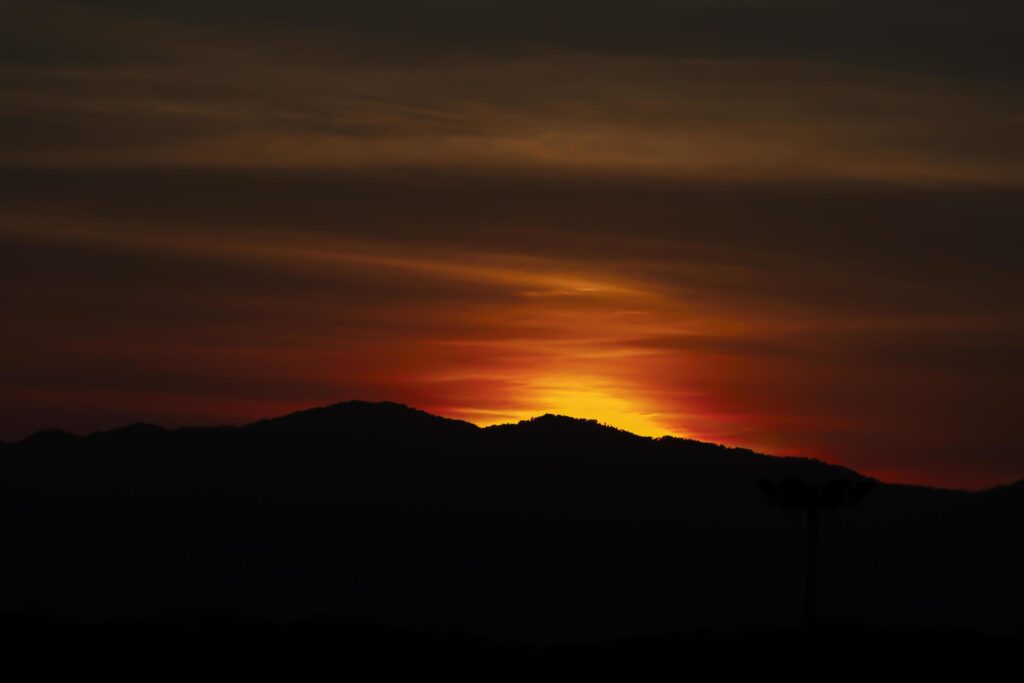 Beautiful sky at sunrise Natural background Stock Free