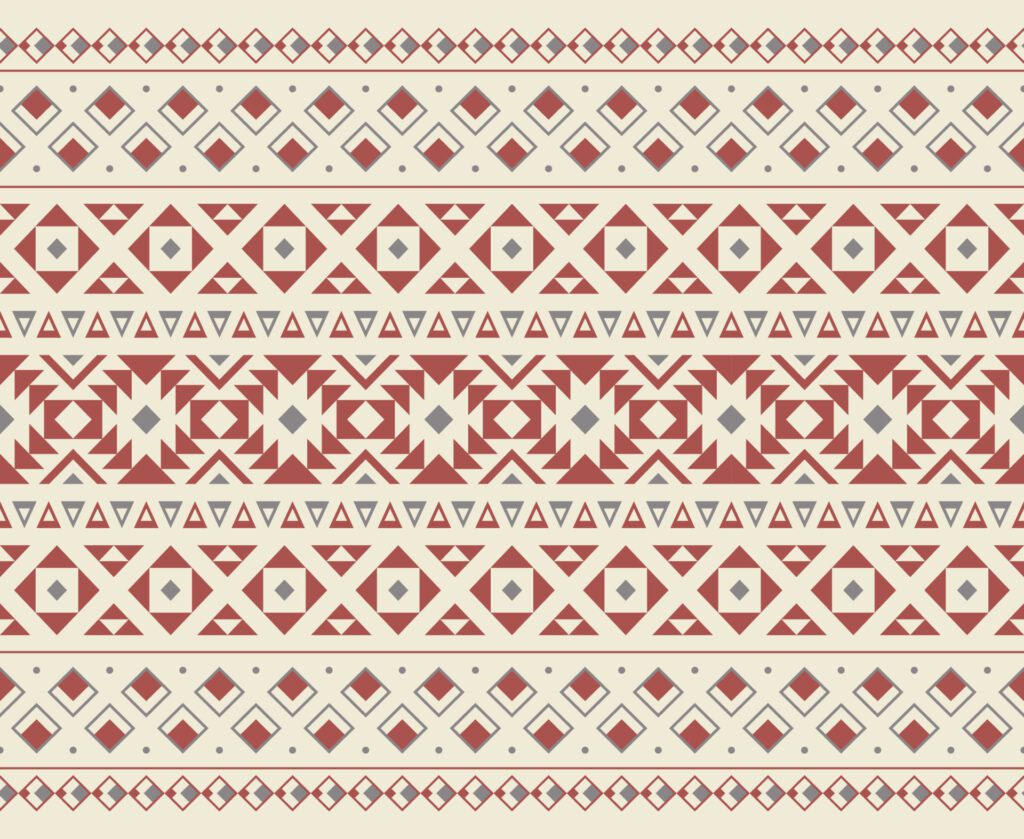 Tribal aztec colorful seamless ethnic pattern background Free Vector