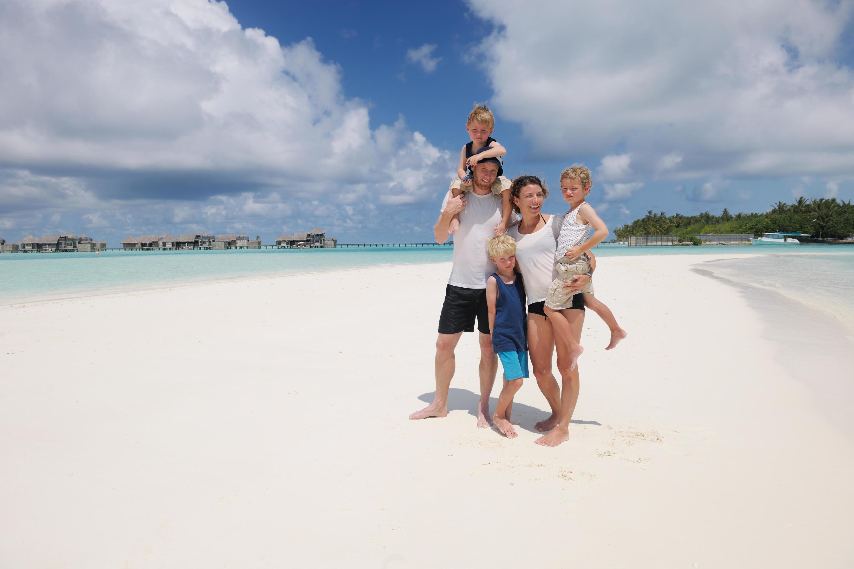 happy family on vacation Stock Free