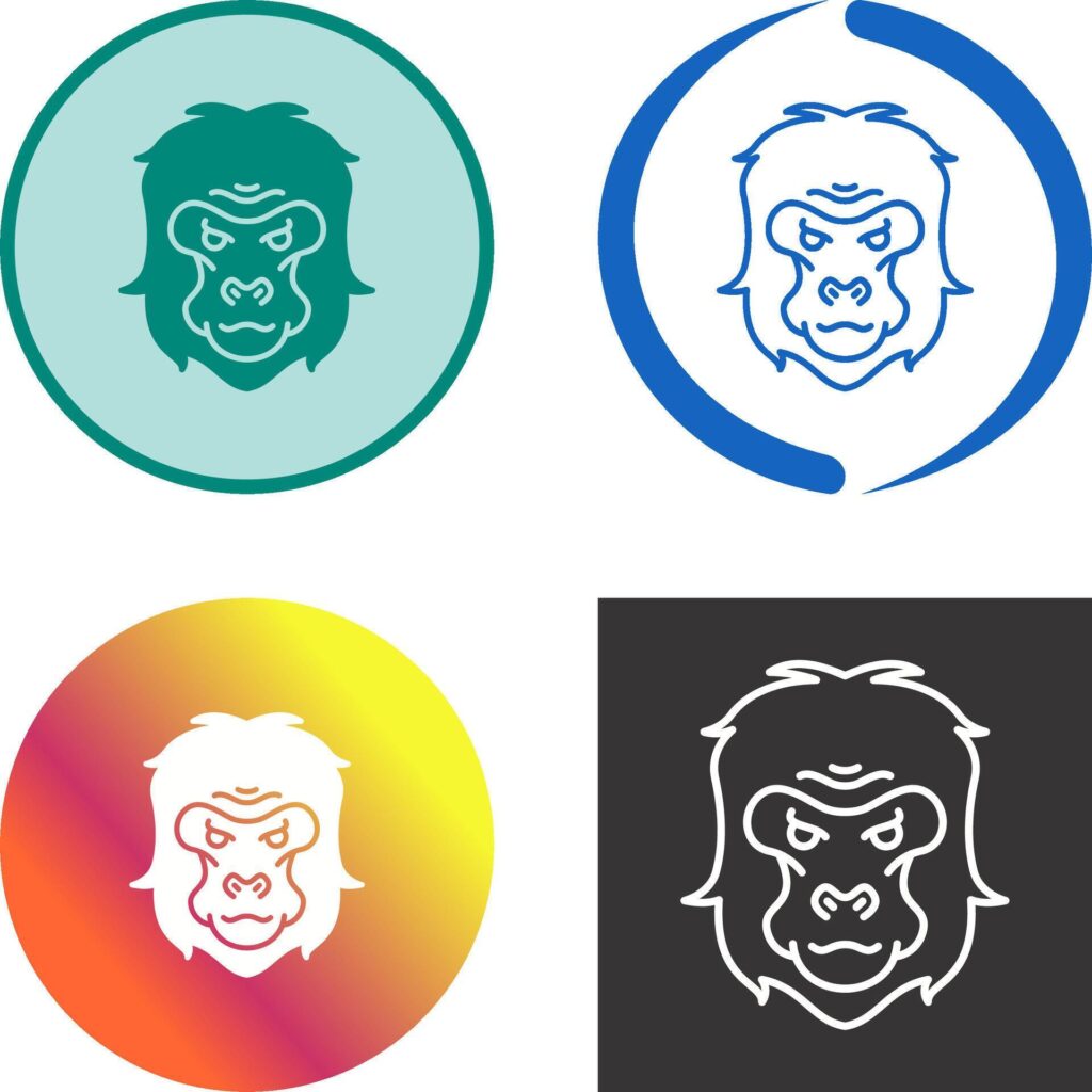 Gorilla Icon Design Stock Free