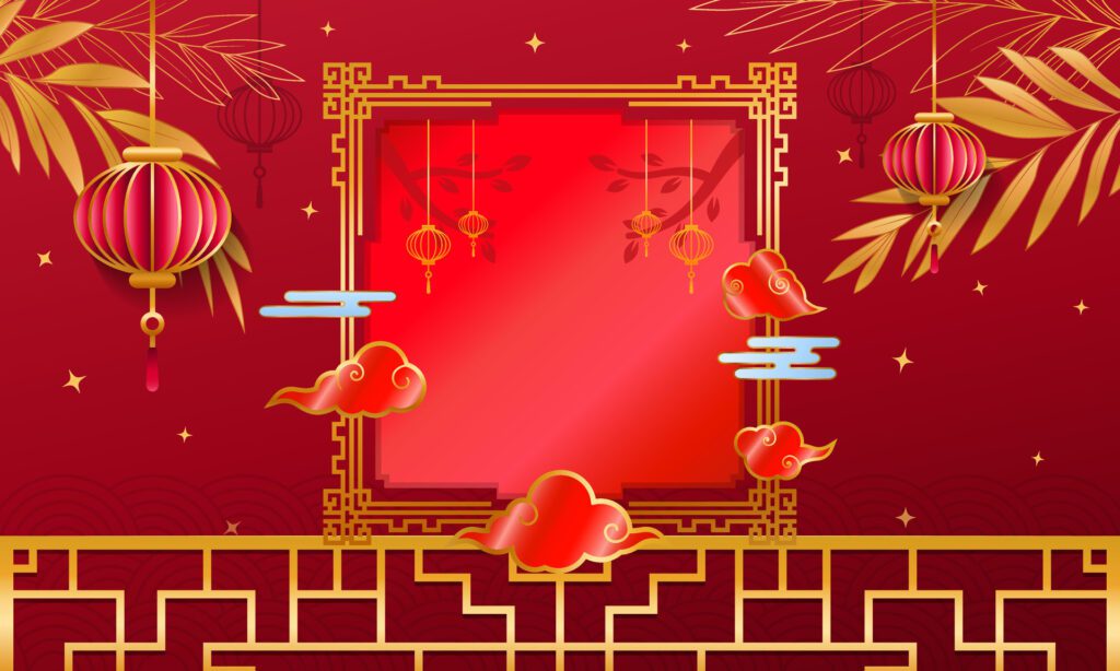 Happy Chinese New Year Luxurious Background Free Vector