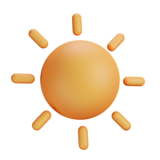 Sun, weather, sunny 3D illustration