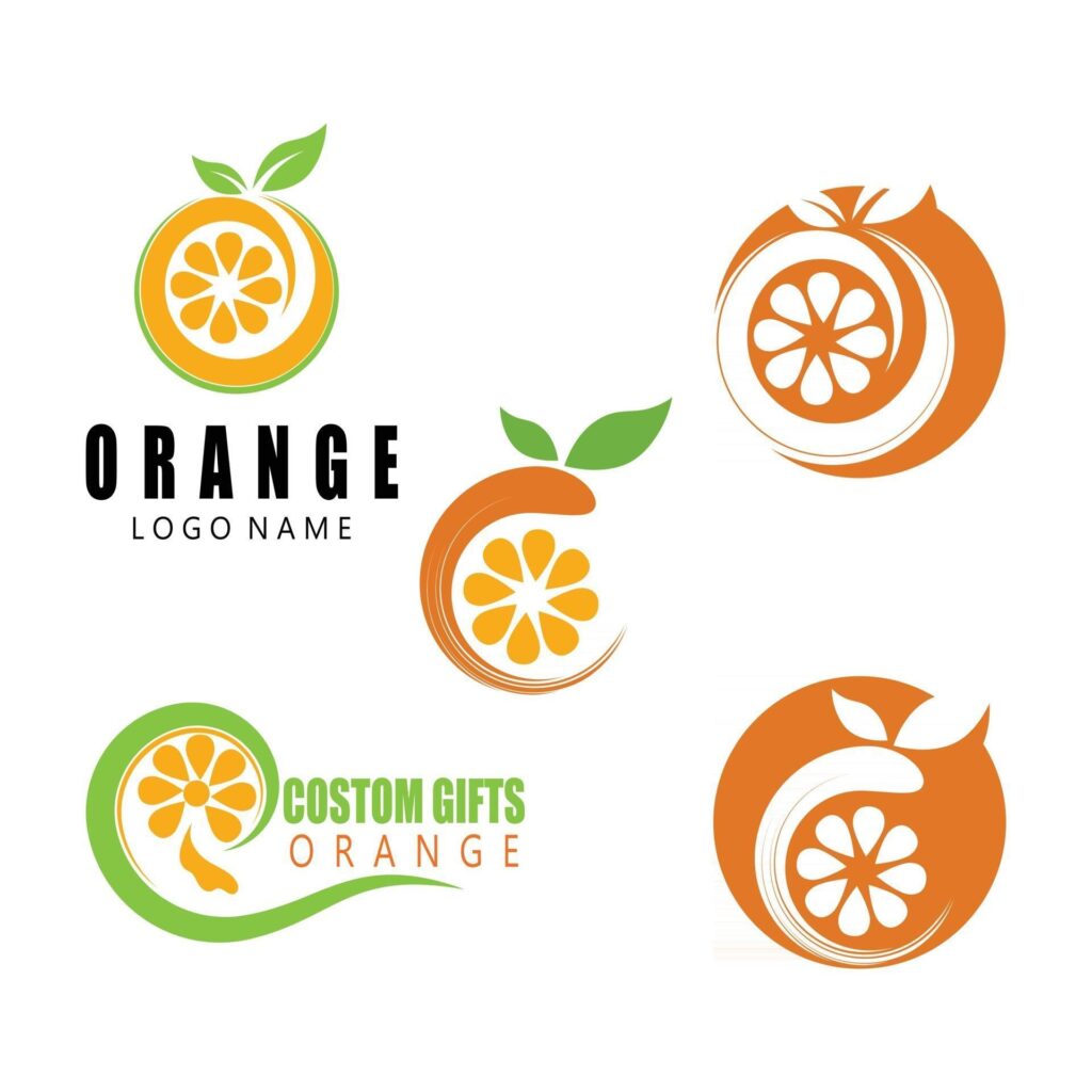 Fresh Orange Fruit, Slice of Lemon Lime Grapefruit Citrus with swirl letter initial O logo design inspiration Stock Free