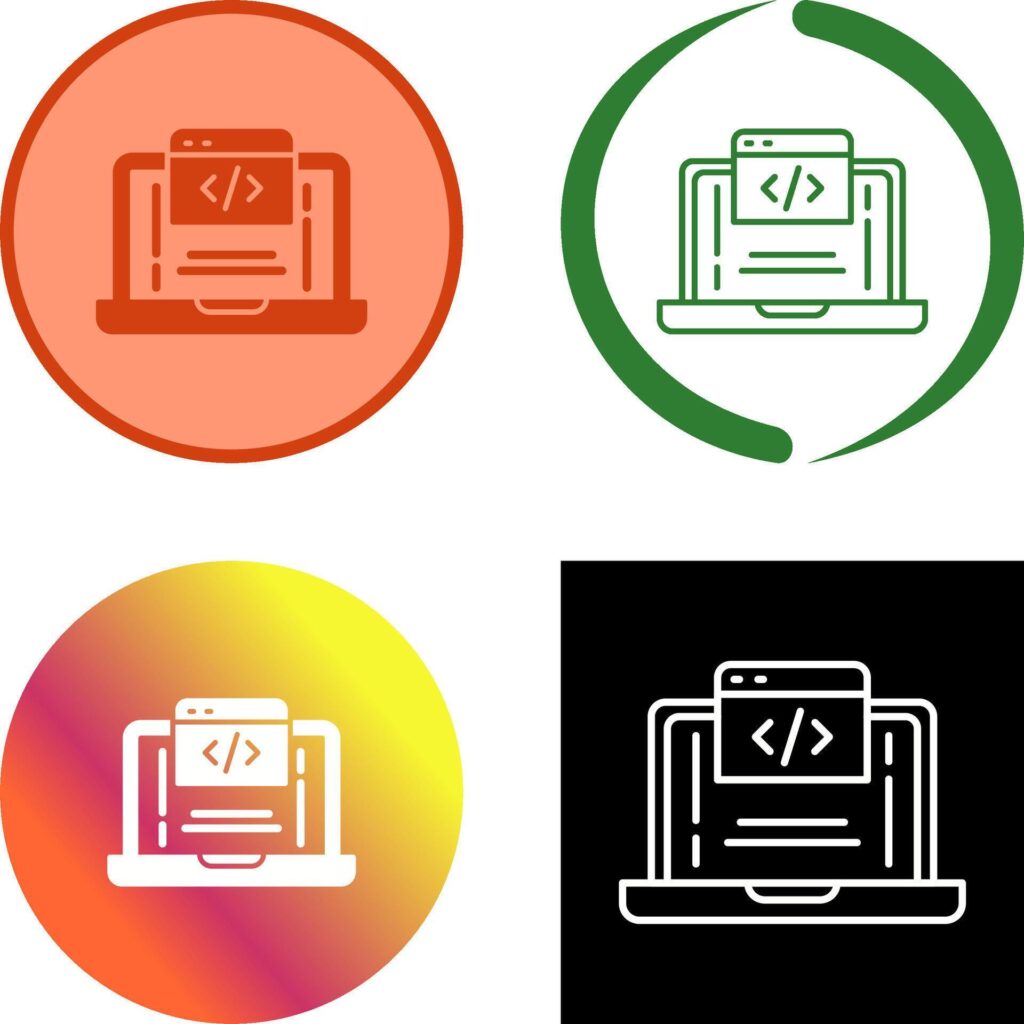 Coding Icon Design Stock Free