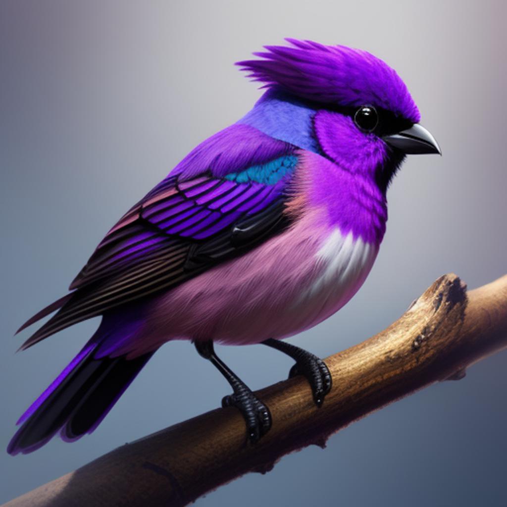 Purple bird by @queenofeverything13 by @ai_generated