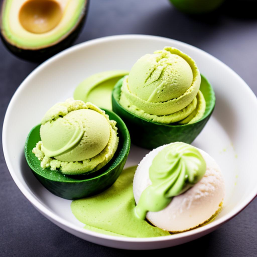 Helado de Aguacate con by @ai_generated