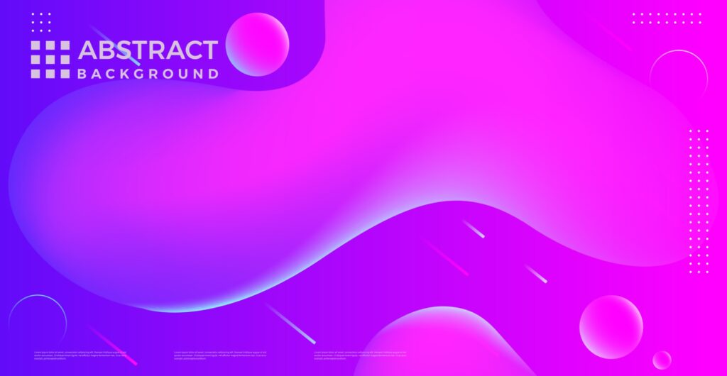 Liquid abstract fluid gradient shapes background design template Free Vector