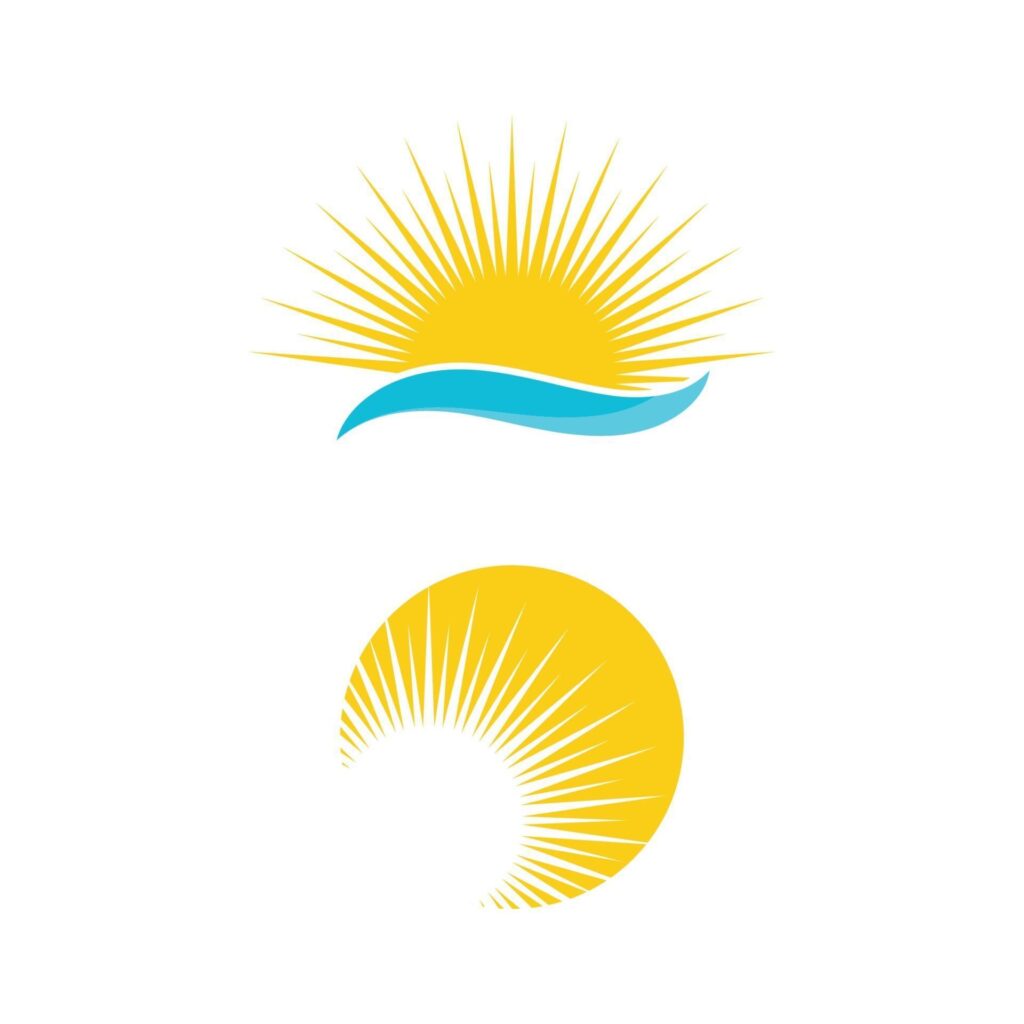 Sun Vector illustration Icon Logo Template design Stock Free