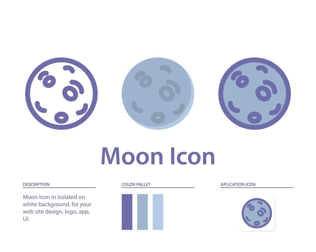 moon icon in isolated on white background. for your web site design, logo, app, UI. Vector graphics illustration and editable stroke. EPS 10. Stock Free