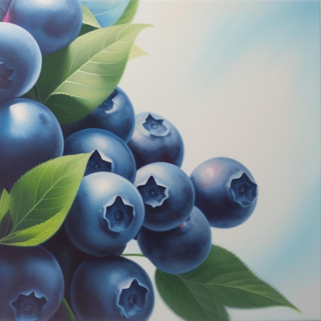 Background, White, Blueberry , by @ai_generated