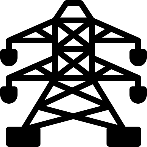 Electric, tower, eco icon