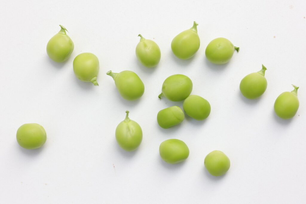 Pea on white background Stock Free