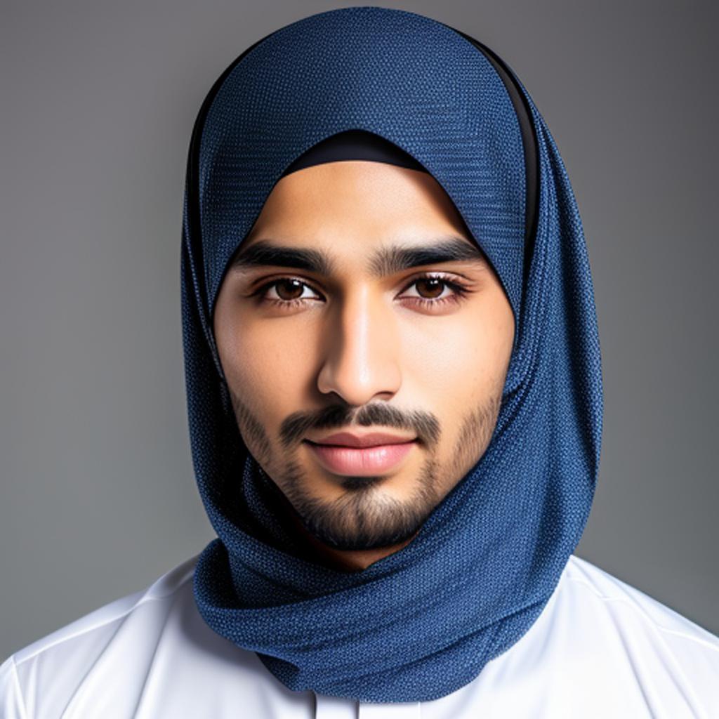 A man wearing hijab by @ai_generated