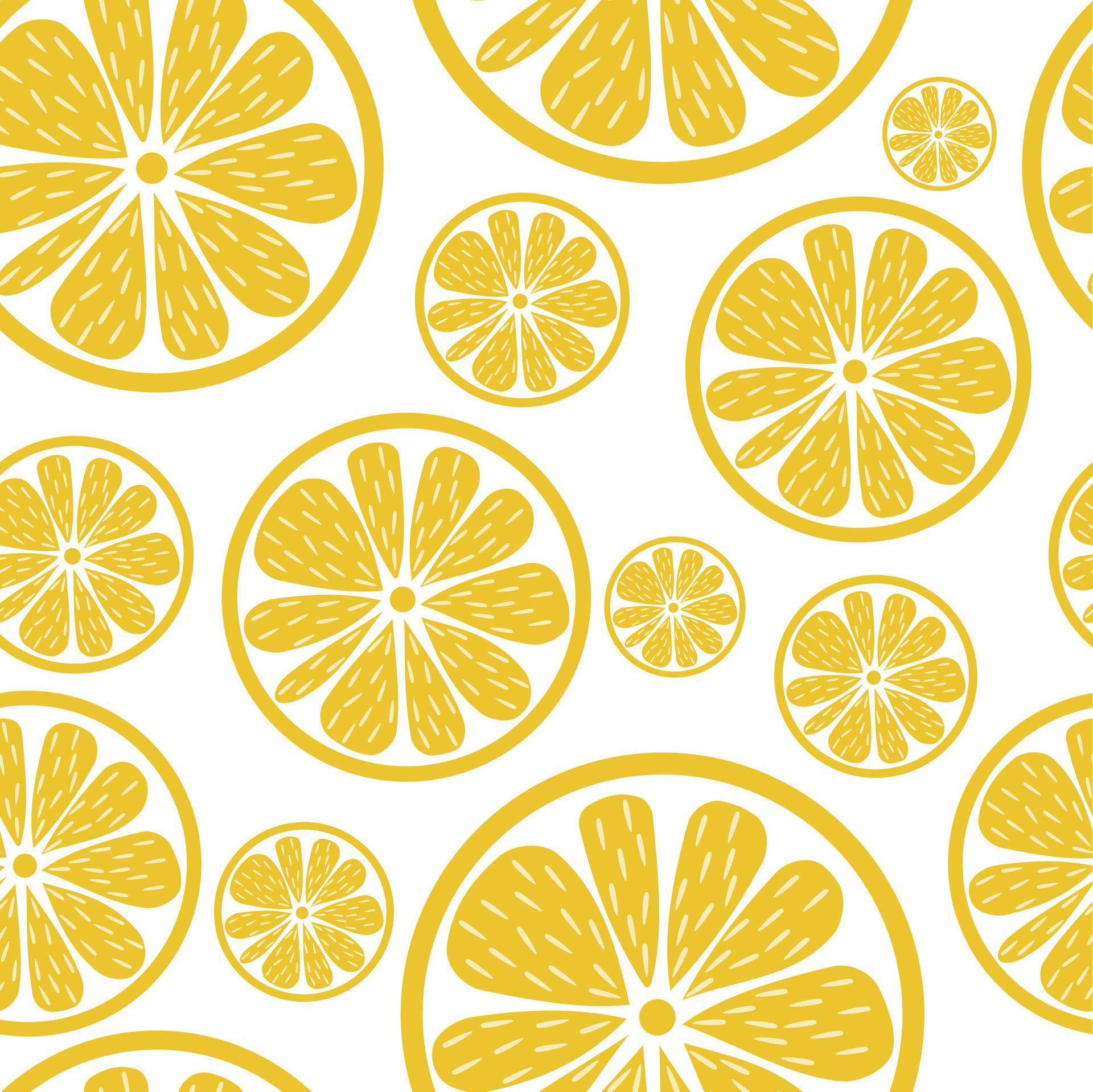 Fresh lemon tropical fruit seamless pattern Free Vector