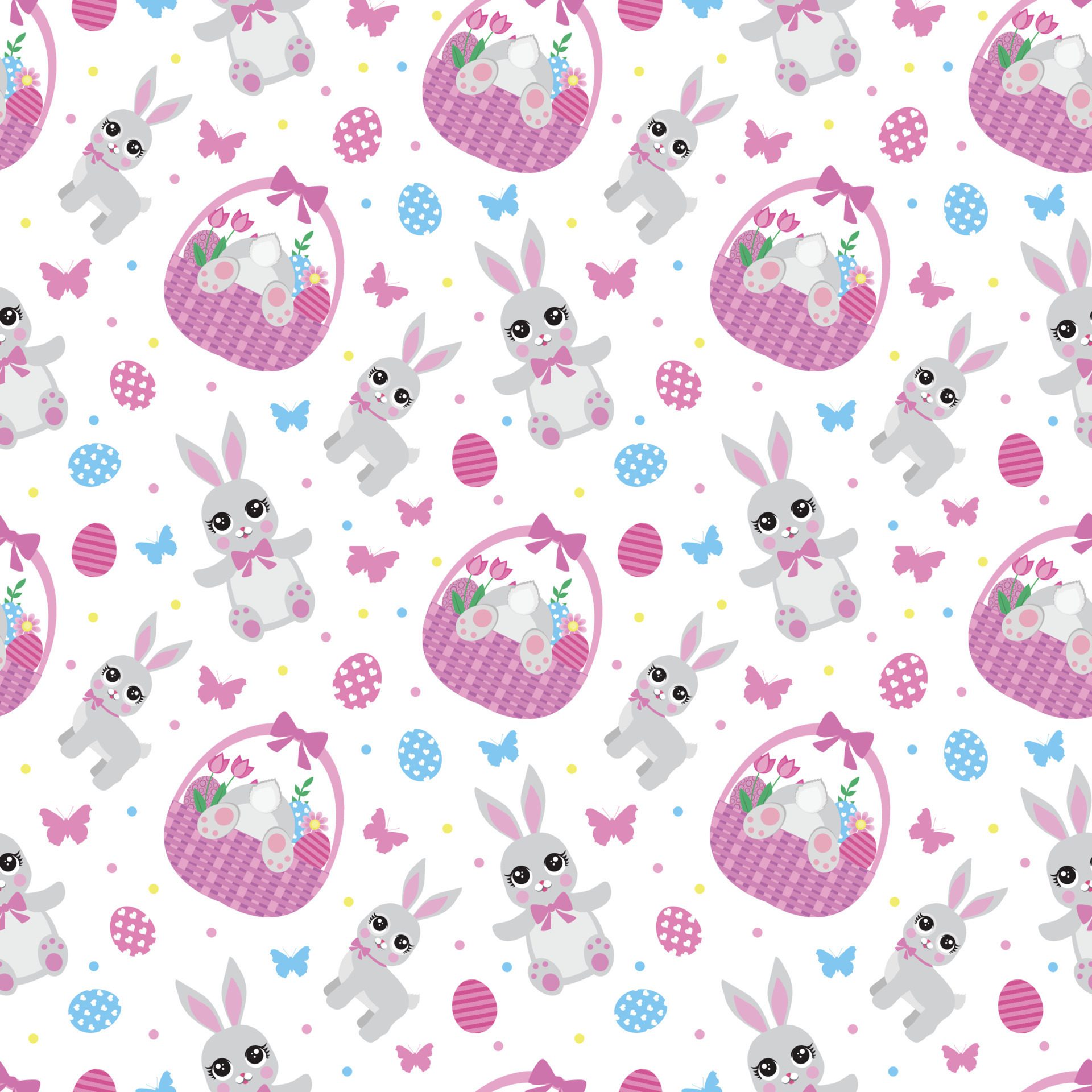 Seamless easter pattern Free Vector