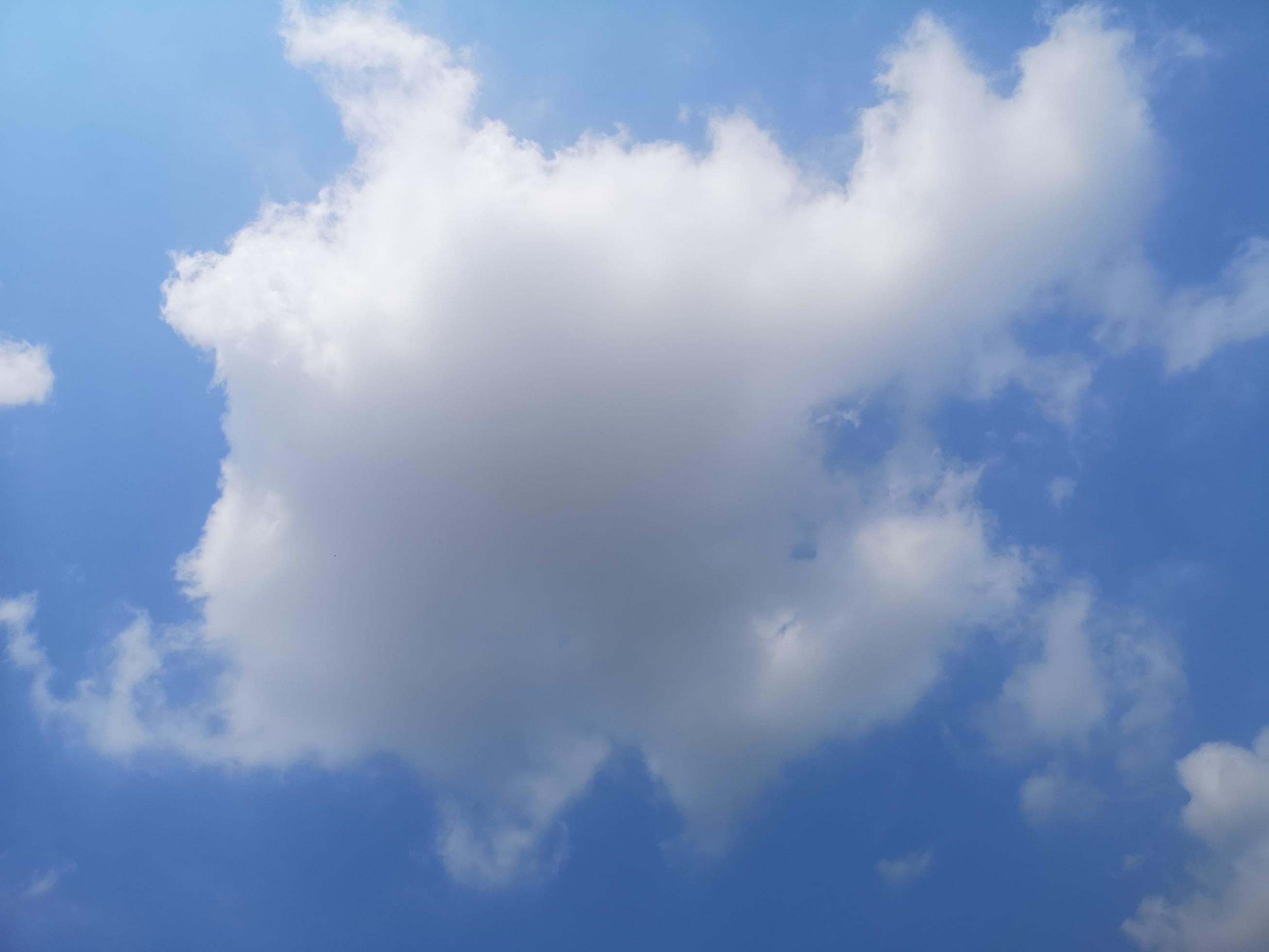 Blue sky with cloud background nature Stock Free