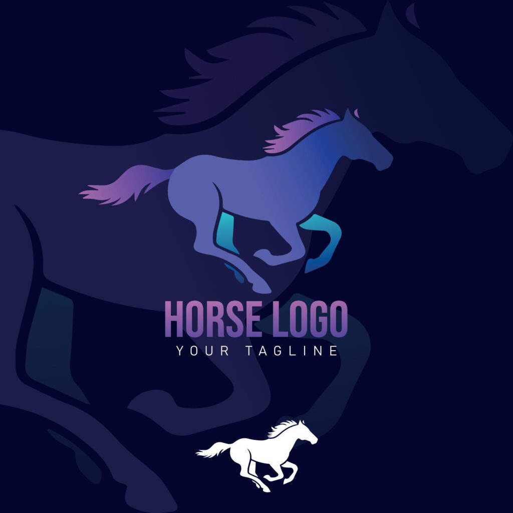 Horse logo icon template illustration Stock Free