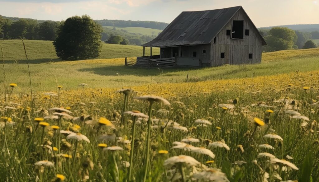 Fresh daisies bloom in tranquil meadow, surrounded by green growth generated by AI Stock Free