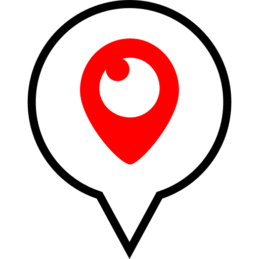 Periscope, pin, pointer icon