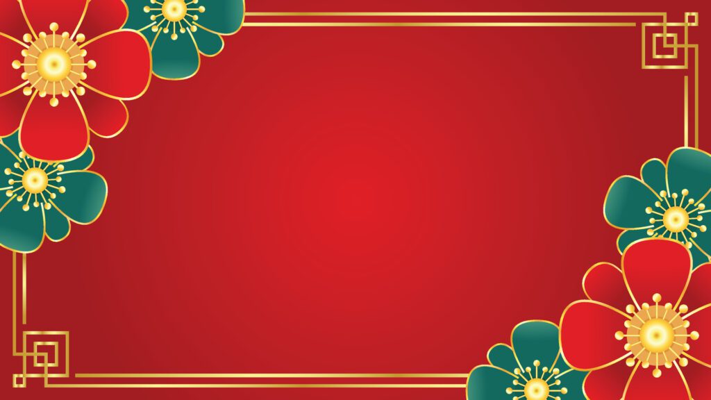 Lunar new year wallpaper. Chinese background vector. free space for text. Free Vector