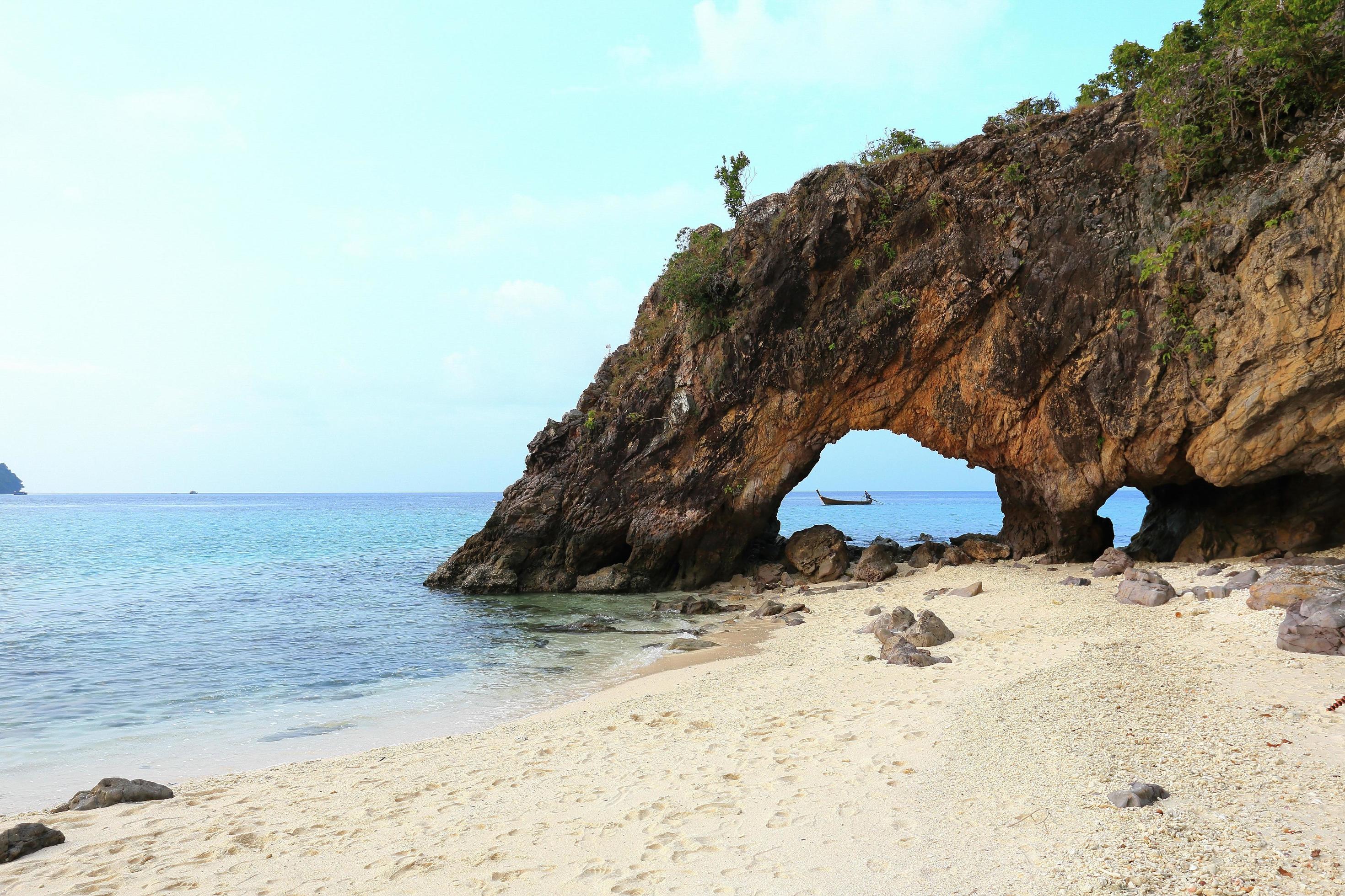 Nature stone arch at Ko Khai island Stock Free