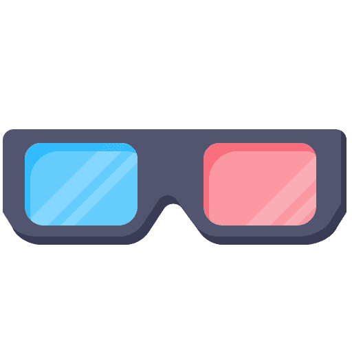 Cinema, glasses, layer sticker