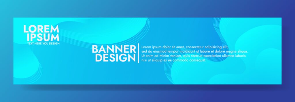 Abstract Blue Fluid Wave Banner Template Free Vector