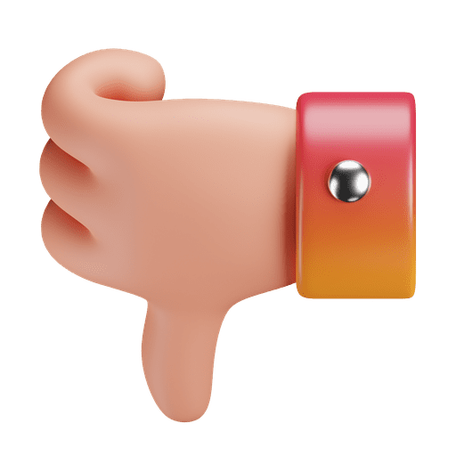 Thumb, down, dislike 3D illustration