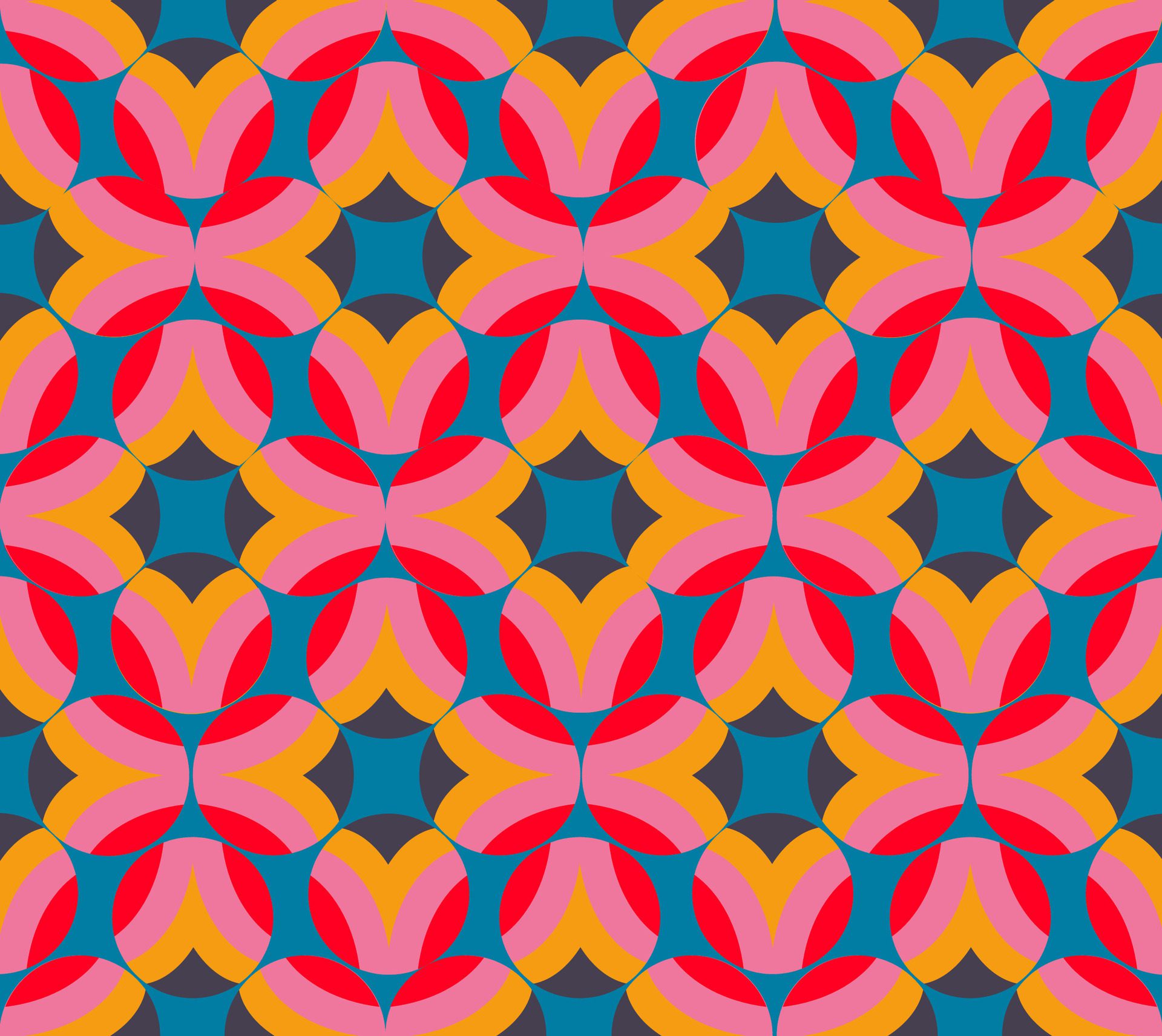 Colorful geometric mosaic seamless pattern illustration with creative abstract shapes Free Vector