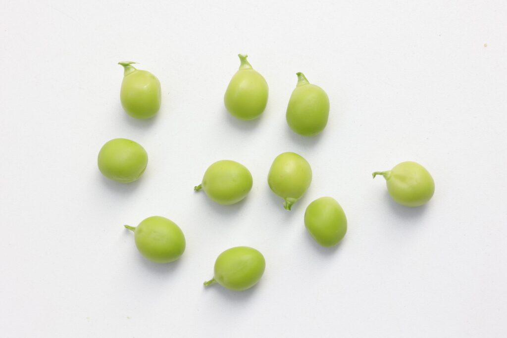 Pea on white background Stock Free