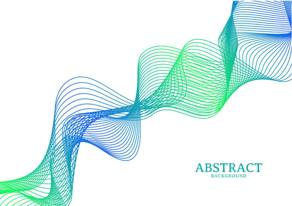 abstract colorful wavy line flowing background Free Vector