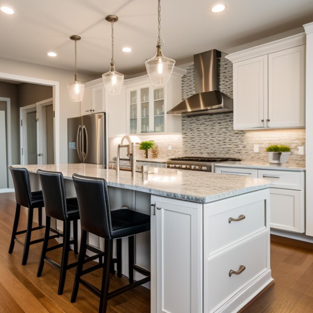 Kitchen with island by by @ai_generated