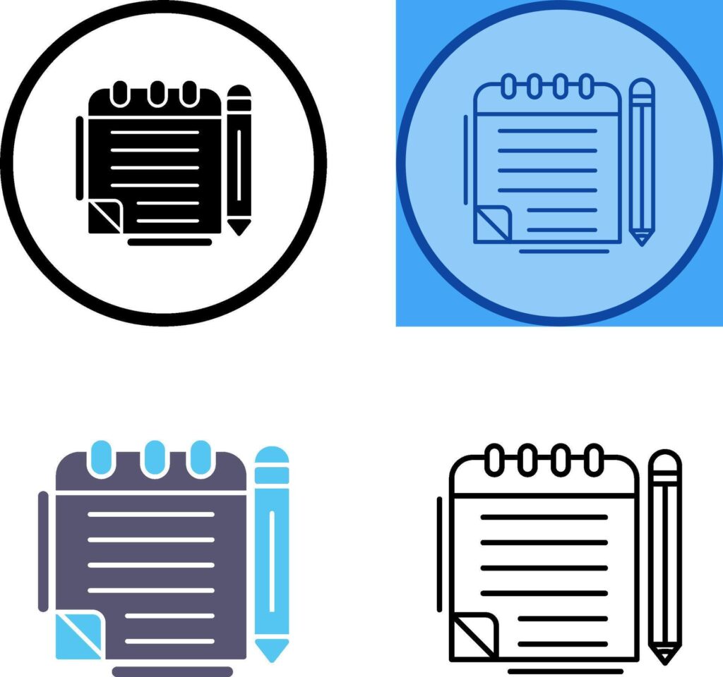 Notepad Icon Design Stock Free