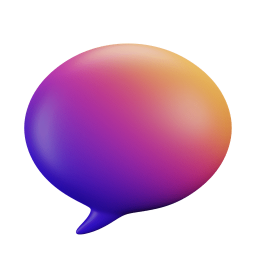 Bubble, chat, talk 3D illustration