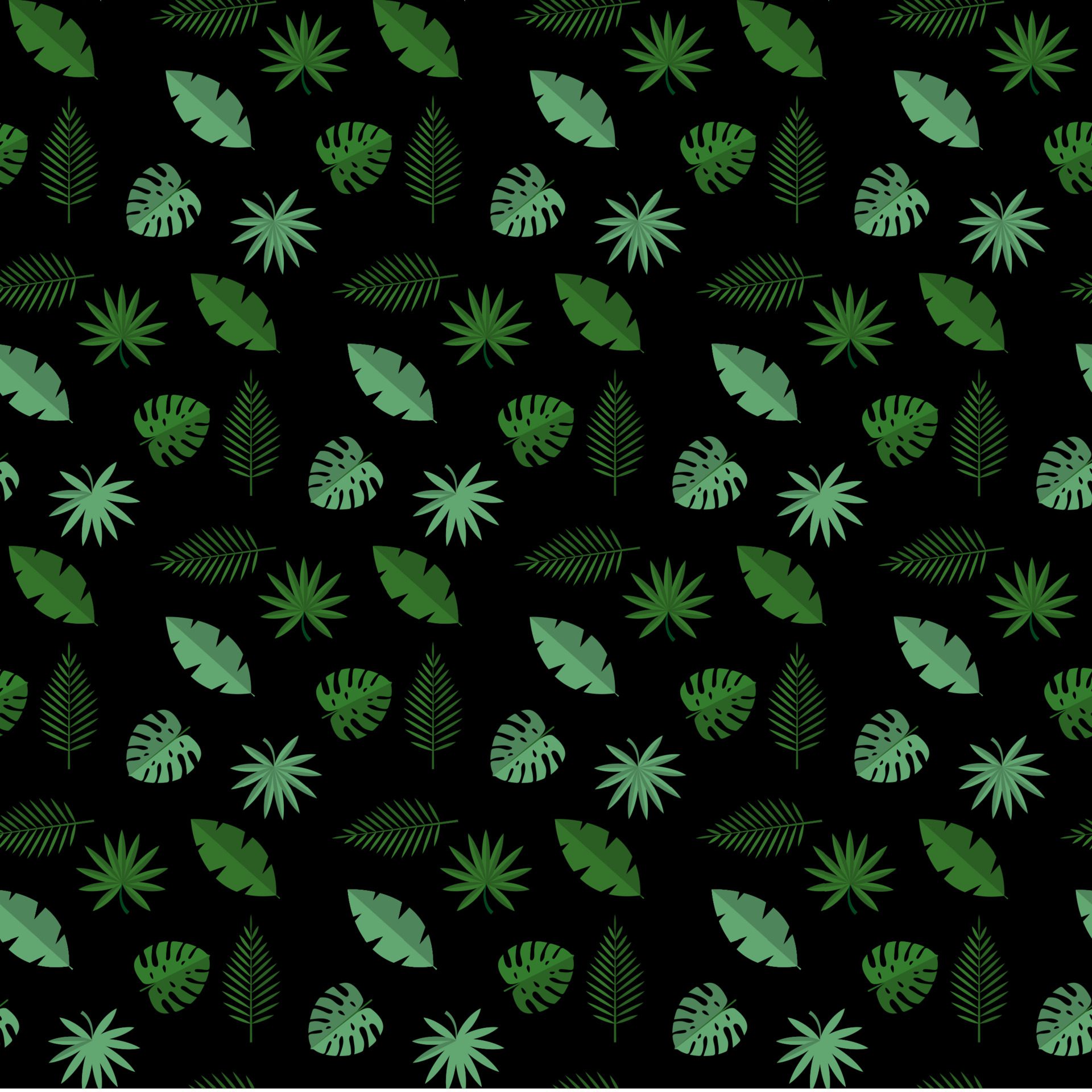 Tropical Palm Leaves Seamless Pattern Background. Vector Illustration Free Vector