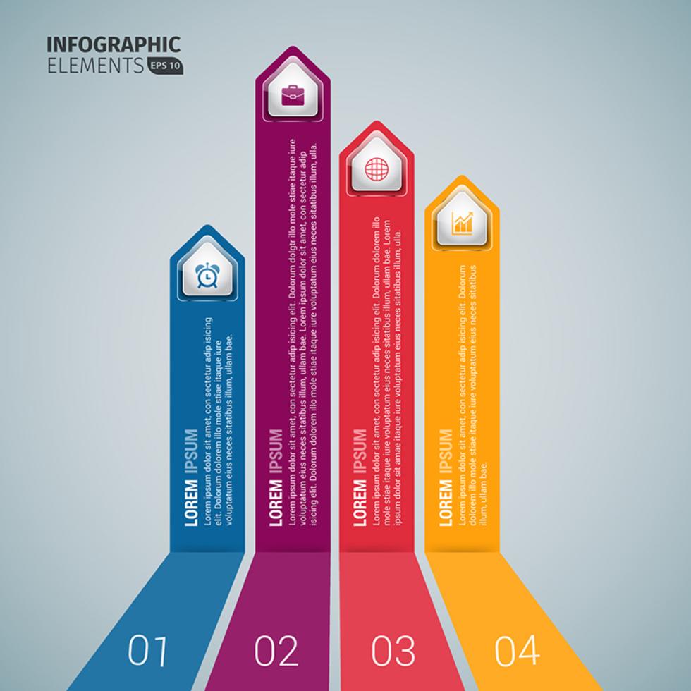 Vertical Business Arrow Infographic Templates Stock Free and Free SVG