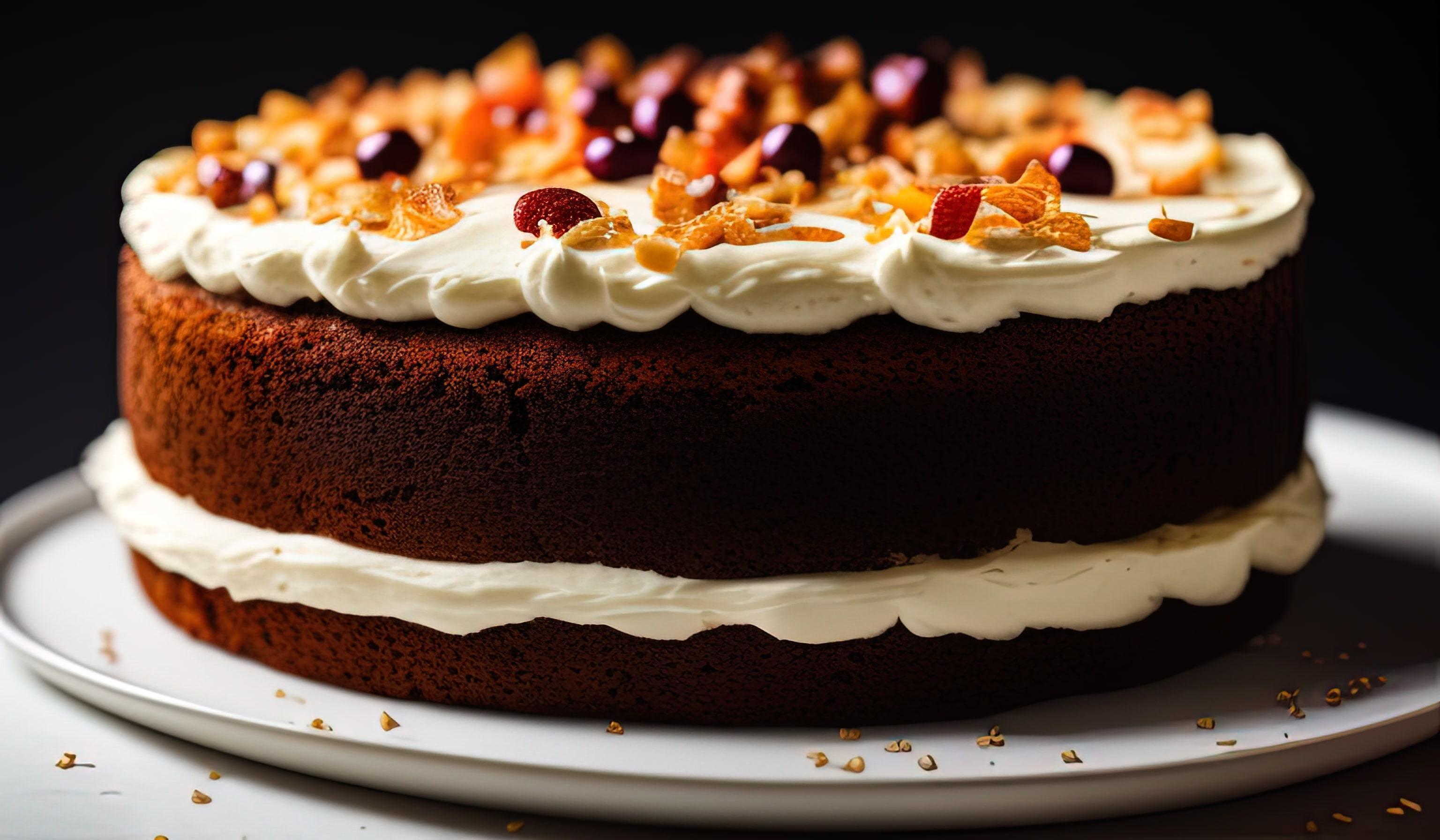 advertising professional food photography close up of a christmas cake Stock Free