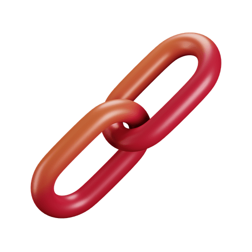 Link, connection, chain 3D illustration