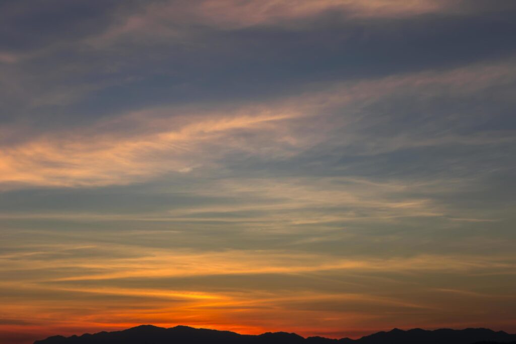 Beautiful sky at sunrise Natural background Stock Free