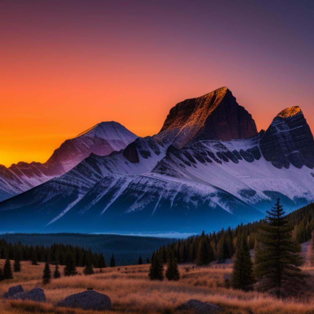 Rockie mountains epic sunset by @ai_generated