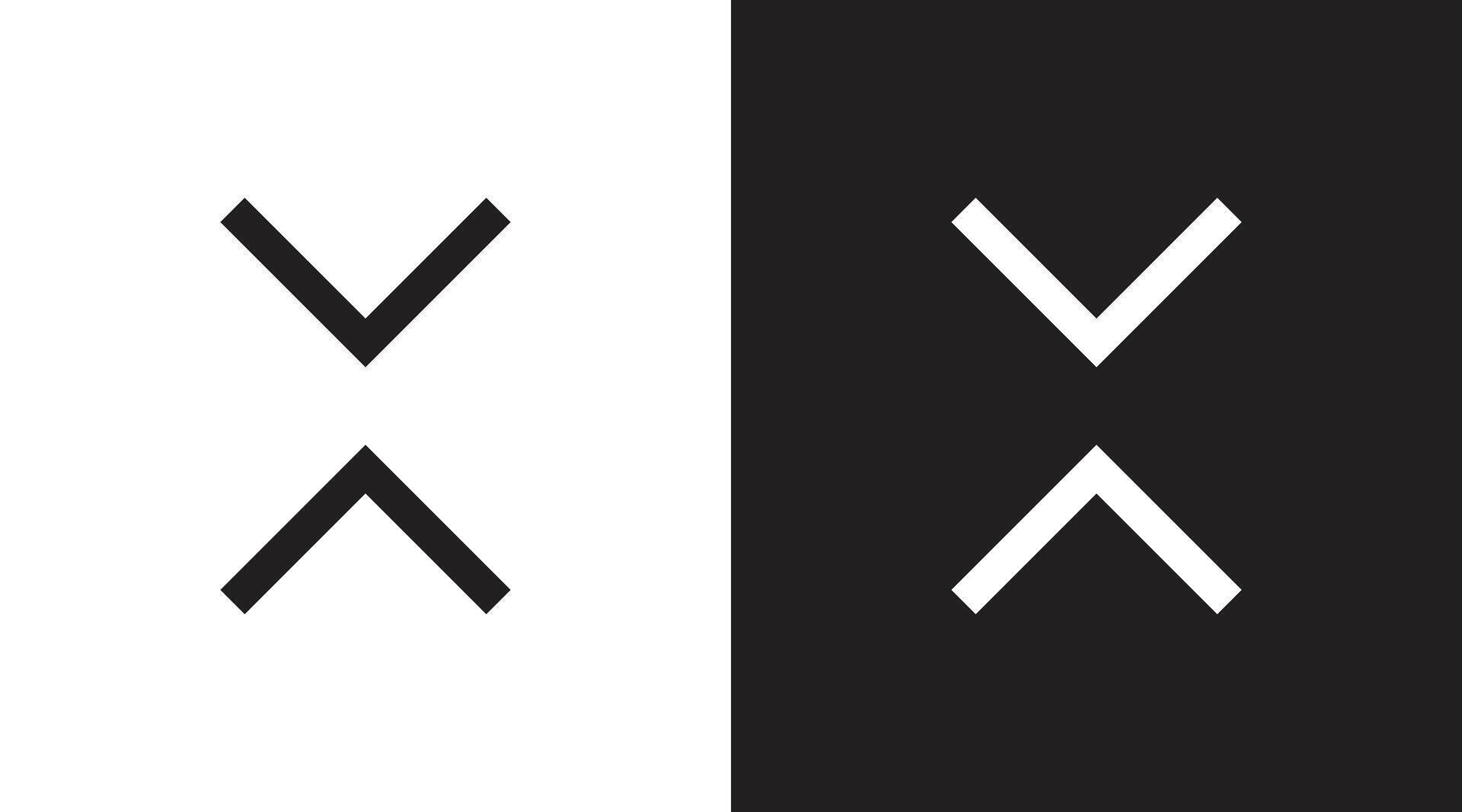 arrows black and white icon Stock Free