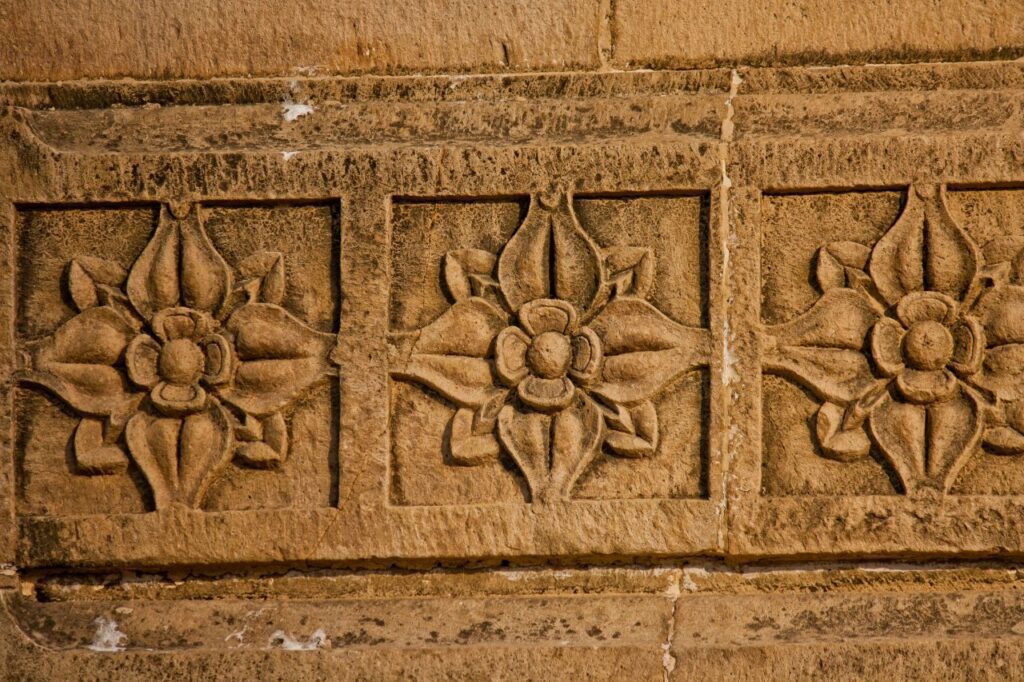 Flower Pattern On Wood Stock Free