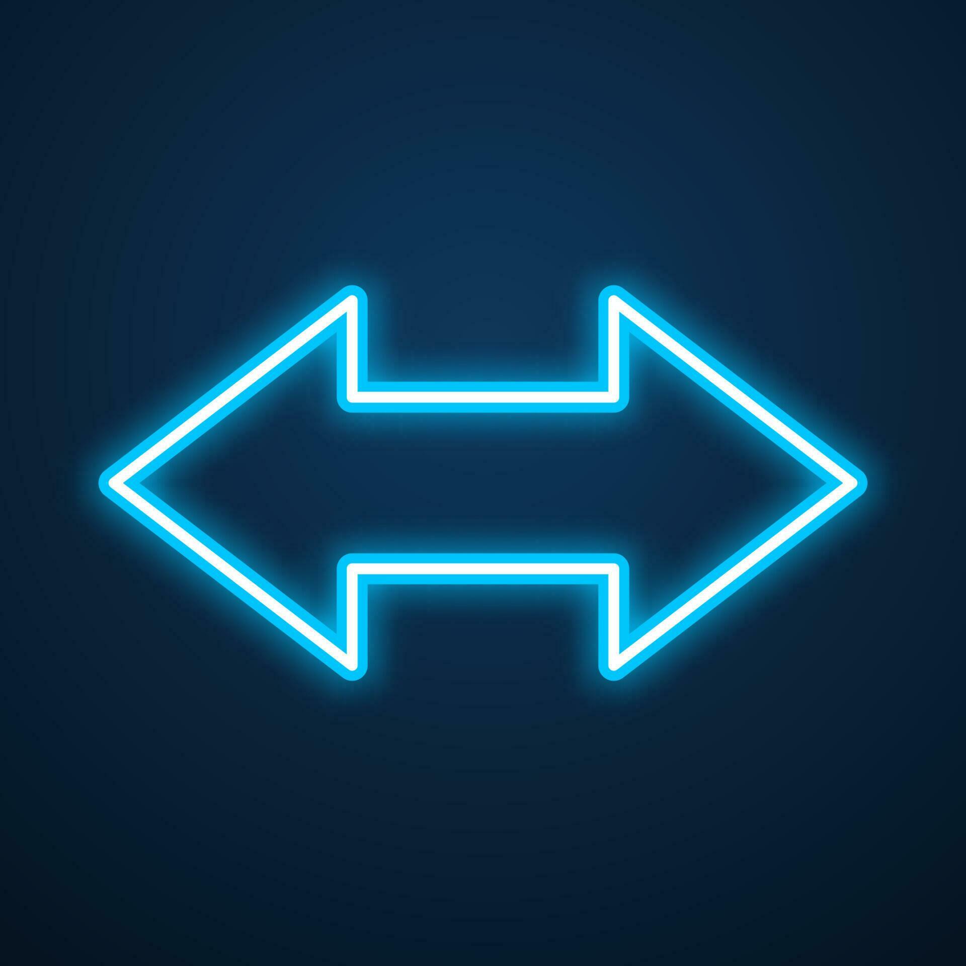 arrow sign neon effect vector Stock Free