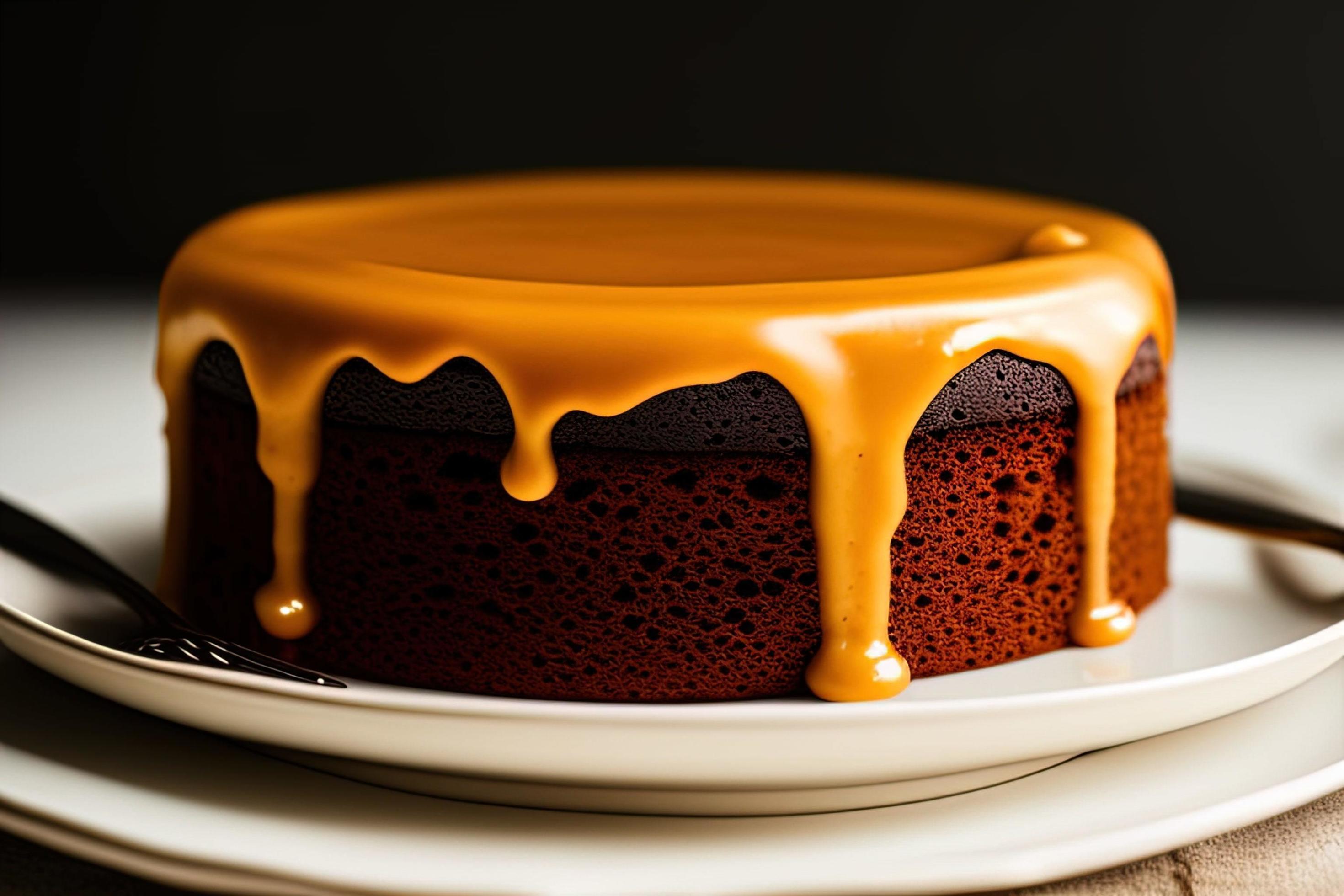 professional food photography of a cake sitting on top of a white plate Stock Free