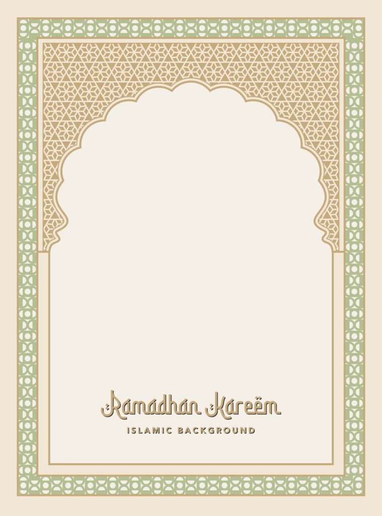 islamic ramadhan background with a decorative frame and a place for text Free Vector